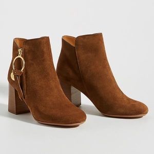 SEE BY CHLOÉ Louise Bootie Suede Stacked Heel 6